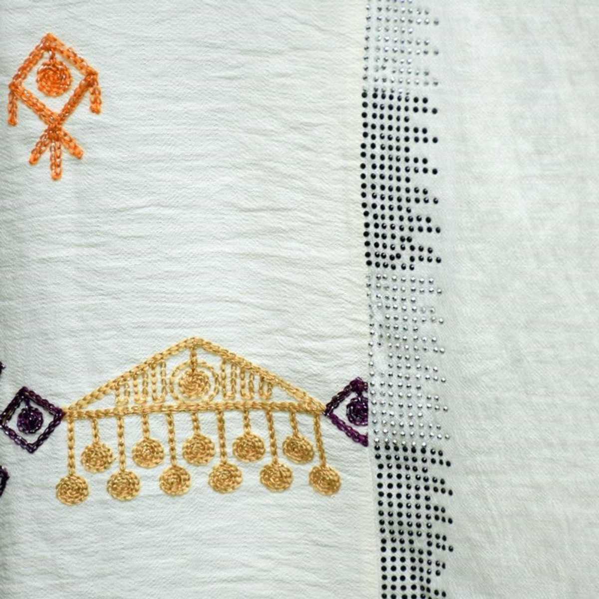 تصویر مانتو زنانه دخترانه نگین دار و خامه دوزی شده