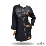 تصویر مانتو زنانه دخترانه نگین دار و خامه دوزی شده