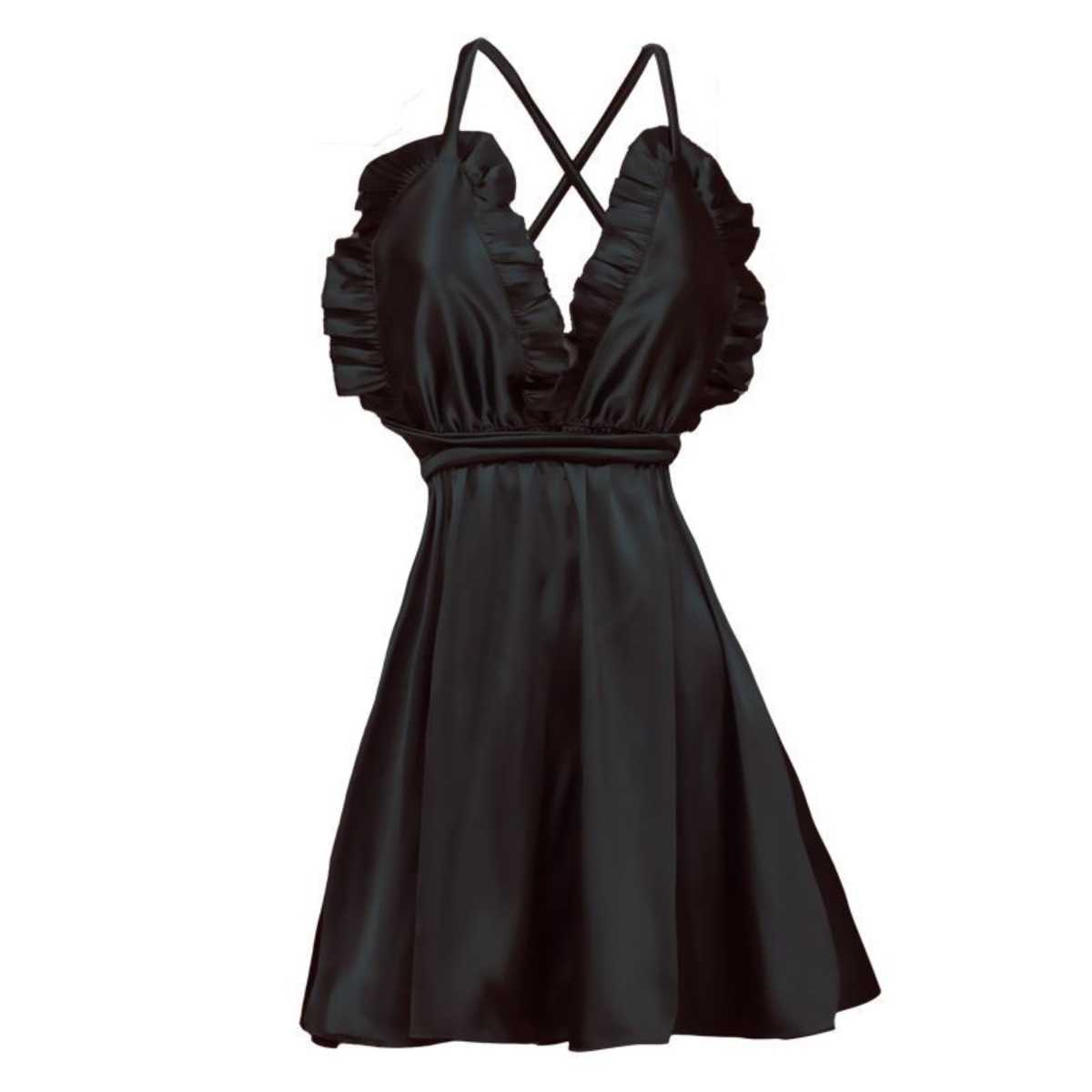 تصویر لباس خواب یکسره ساتن ابریشم 9830