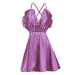 تصویر لباس خواب یکسره ساتن ابریشم 9830