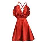 تصویر لباس خواب یکسره ساتن ابریشم 9830