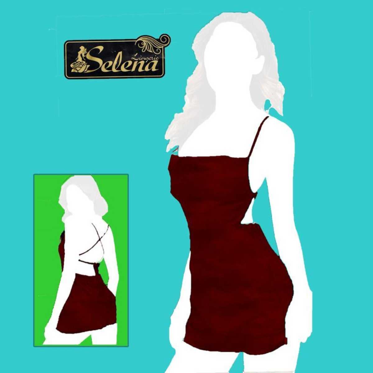 تصویر لباس خواب یکسره ساتن یقه دکلته 9887