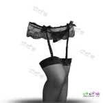 تصویر بند فانتزی نگهدارنده جوراب بالا زانو بیلیسی سفید/مشکی  beileisi 5002