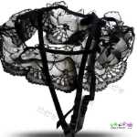 تصویر بند فانتزی نگهدارنده جوراب بالا زانو بیلیسی سفید/مشکی  beileisi 5002