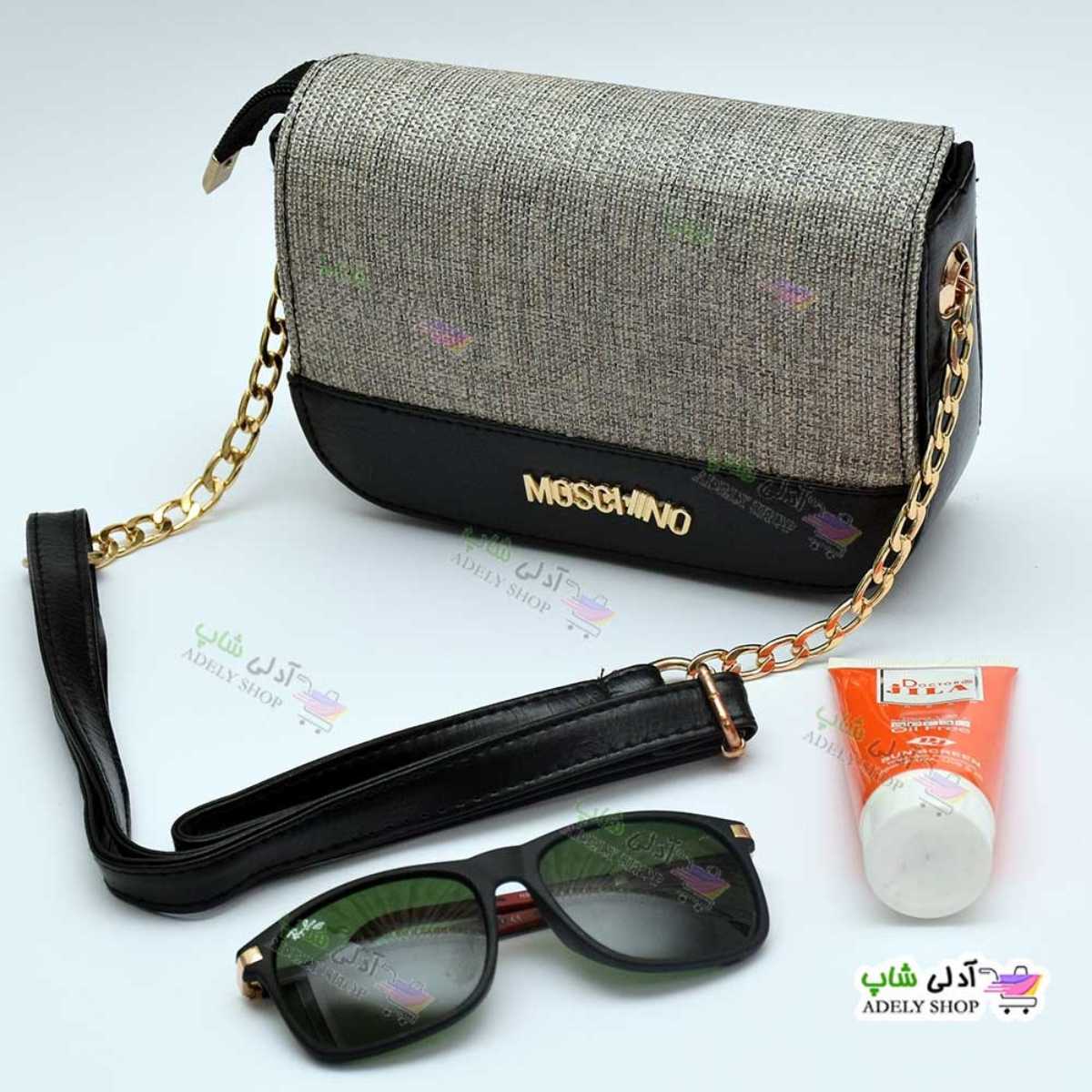 تصویر کیف دوشی زنانه و دخترانه طرح موسچینو moschino