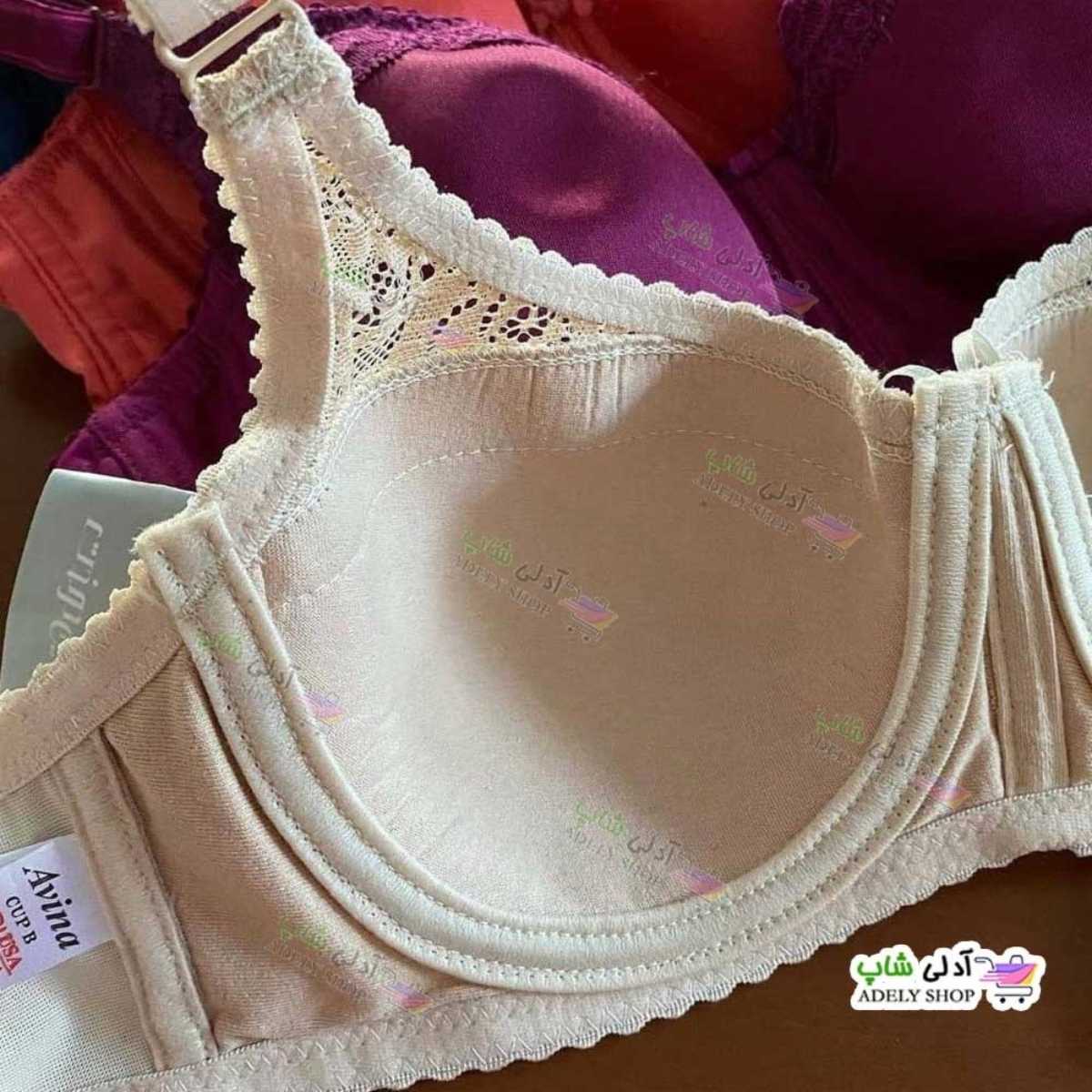 تصویر سوتین فنردار پرلون لایه دار نخی آوینا Avina