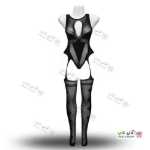 تصویر ست بادی فانتزی و جوراب زنانه