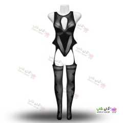 تصویر ست بادی فانتزی و جوراب زنانه