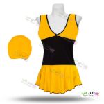 تصویر مایو اسلیپ دامن دار زنانه و دخترانه کاپ دار به همراه کلاه هدیه