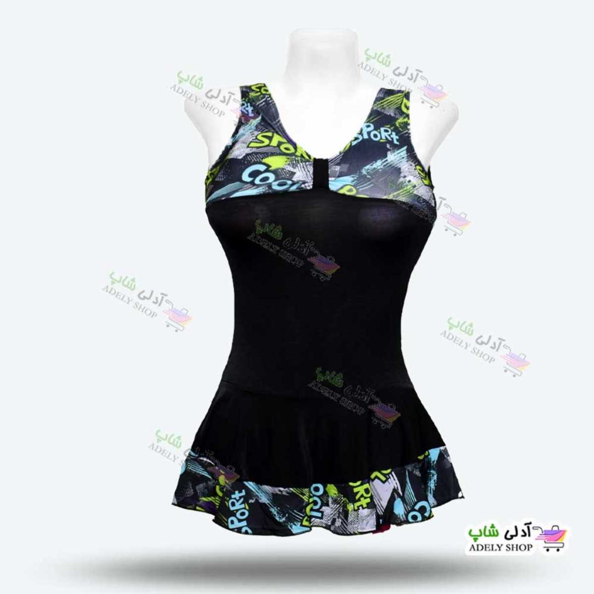 تصویر مایو اسلیپ دامن دار زنانه و دخترانه طرح چند رنگ