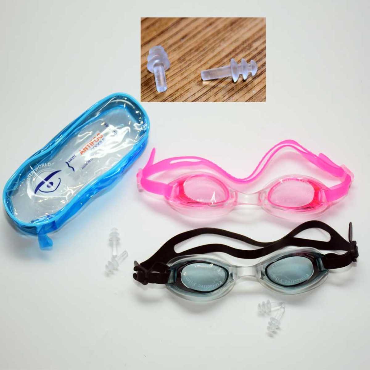 تصویر عینک شنا همراه با گوشگیر