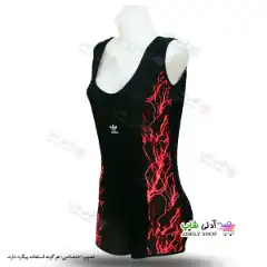 تصویر مایو پادار زنانه و دخترانه طرح صاعقه 44تا50 قرمز