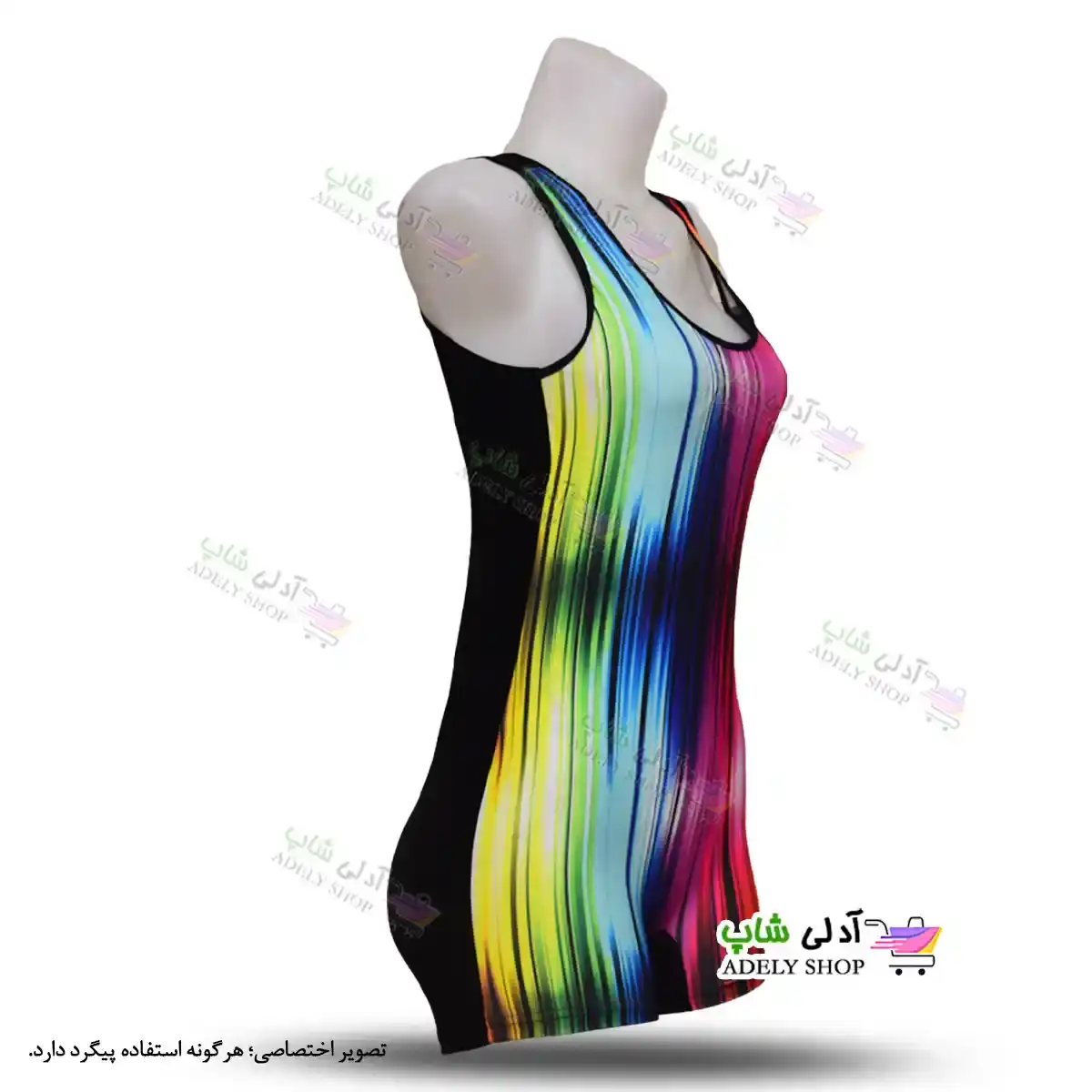 تصویر مایو پادار زنانه و دخترانه طرح دار با کاپ سینه 40تا48