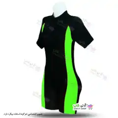 تصویر مایو اسلامی زنانه و دخترانه پادار سبز فسفری سایز 38 تا 56