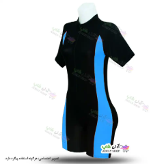 تصویر مایو اسلامی زنانه و دخترانه پادار آبی