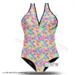 تصویر مایو اسلیپ قزن دار زنانه و دخترانه پشت قهرمانی دارای پد سینه