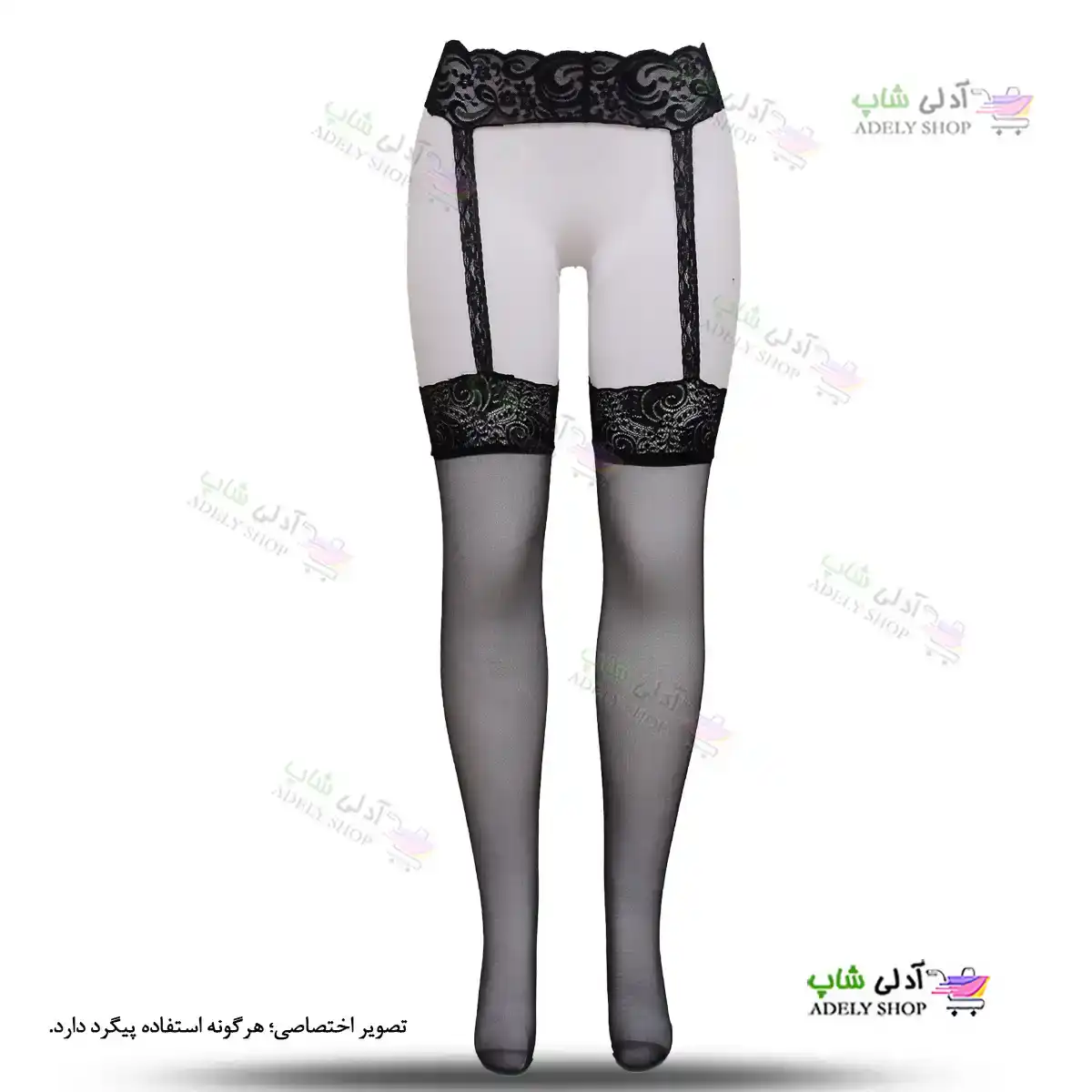 تصویر جوراب فانتزی بالا زانو با بند کمری بیلیسی Beileisi 2011B