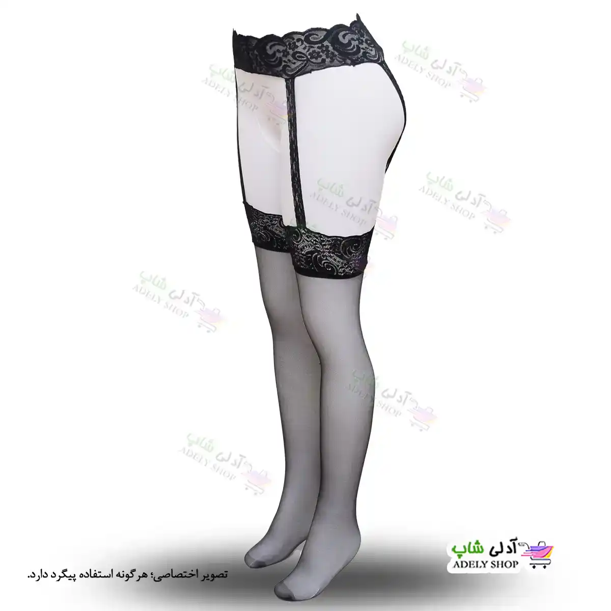 تصویر جوراب فانتزی بالا زانو با بند کمری بیلیسی Beileisi 2011B