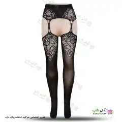 تصویر جوراب فانتزی بالازانو بند دار زنانه 6068