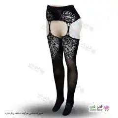تصویر جوراب فانتزی بالازانو بند دار زنانه 6068