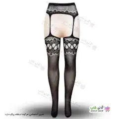 تصویر جوراب فانتزی بالازانو بند دار زنانه 6092