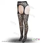 تصویر جوراب فانتزی بالازانو بند دار زنانه 6058