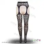 تصویر جوراب فانتزی بالازانو بند دار زنانه 6058