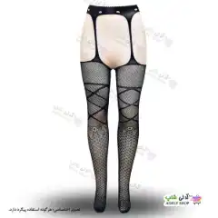 تصویر جوراب فانتزی بالازانو بند دار زنانه 6056