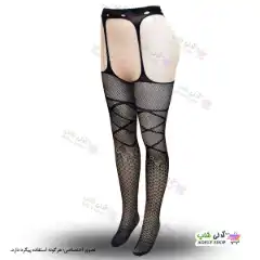 تصویر جوراب فانتزی بالازانو بند دار زنانه 6056