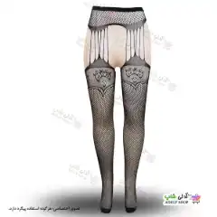 تصویر جوراب فانتزی بالازانو بند دار زنانه 6063