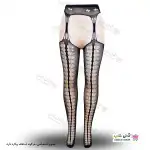 تصویر جوراب فانتزی بالازانو بند دار زنانه 6071