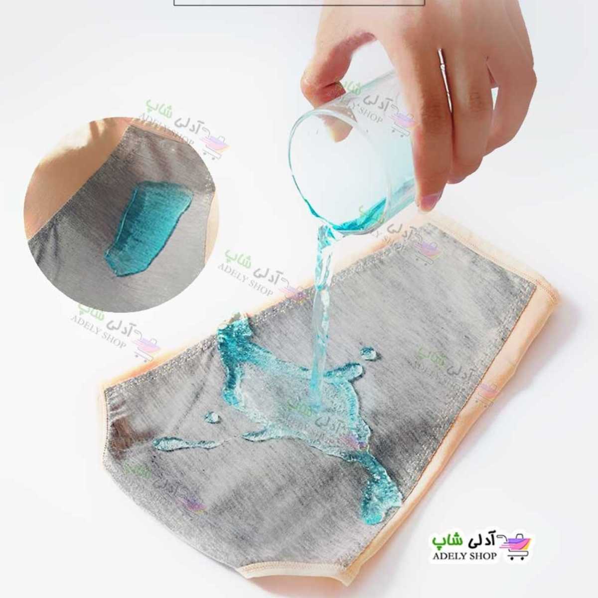 تصویر شورتکس دو لایه جیبدار پریودی Deniz 46-48 و کیسه کوچک نمدی آب گرم