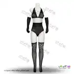 تصویر ست بای فانتزی نگین دار  4 تکه