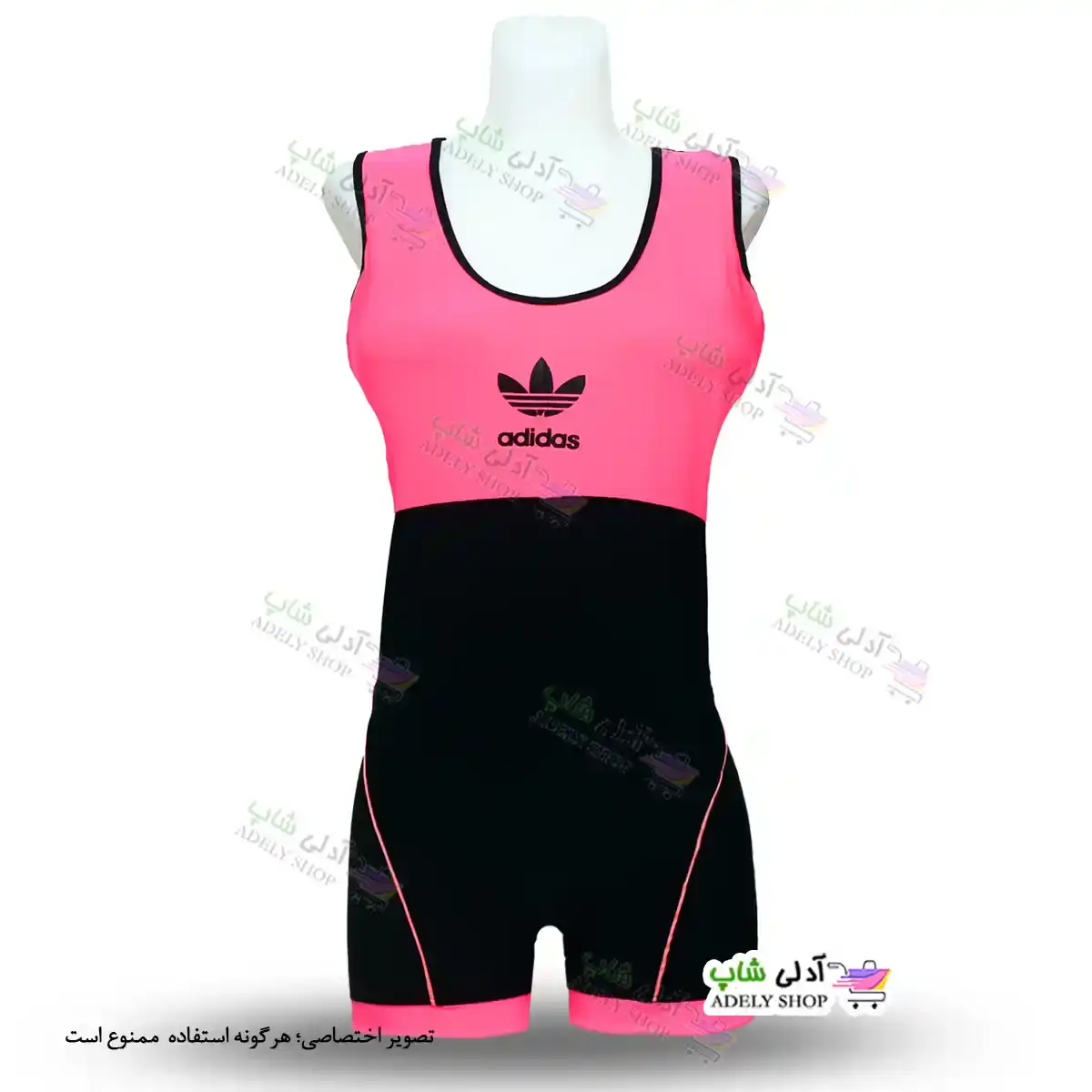 تصویر مایو زنانه و دخترانه پادار سایز بزرگ 48تا 52 به همراه کلاه