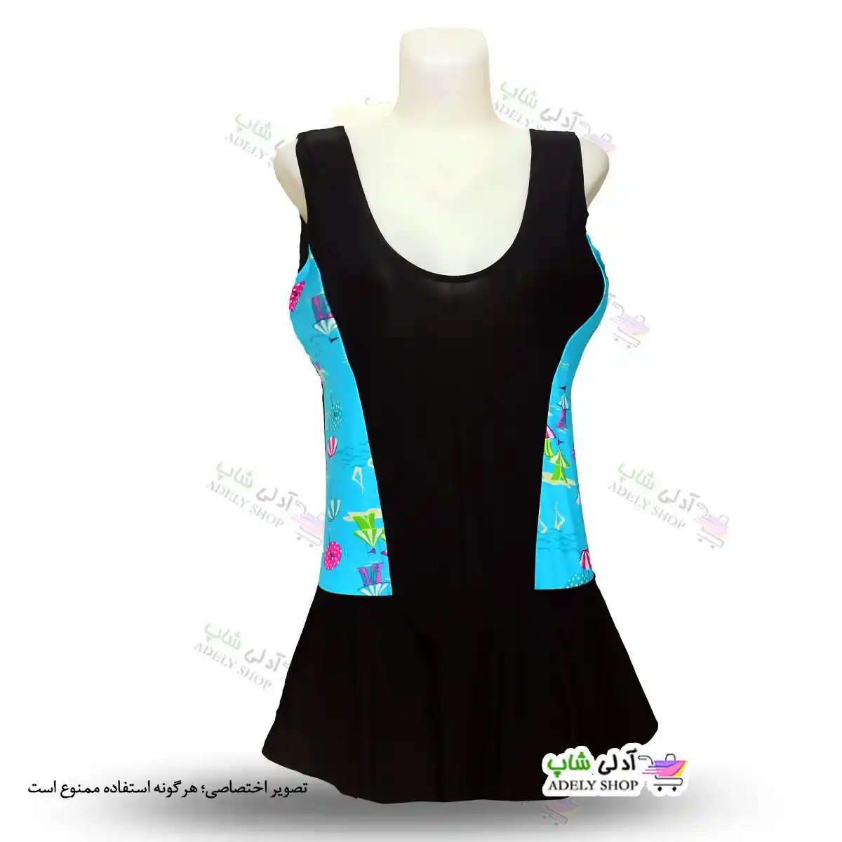 تصویر مایو اسلیپ دامن دار زنانه و دخترانه بغل طرح