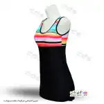 تصویر مایو زنانه و دخترانه کاپدار با دامن یکسره پارچه خارجی