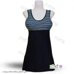 تصویر مایو زنانه و دخترانه کاپدار با دامن یکسره پارچه خارجی