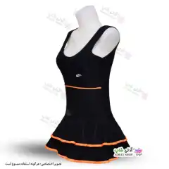 تصویر مایو زنانه و دخترانه طرح دو دامنه کاپدار- نارنجی