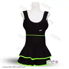 تصویر مایو زنانه و دخترانه کاپدار طرح دو دامنه سبز فسفری