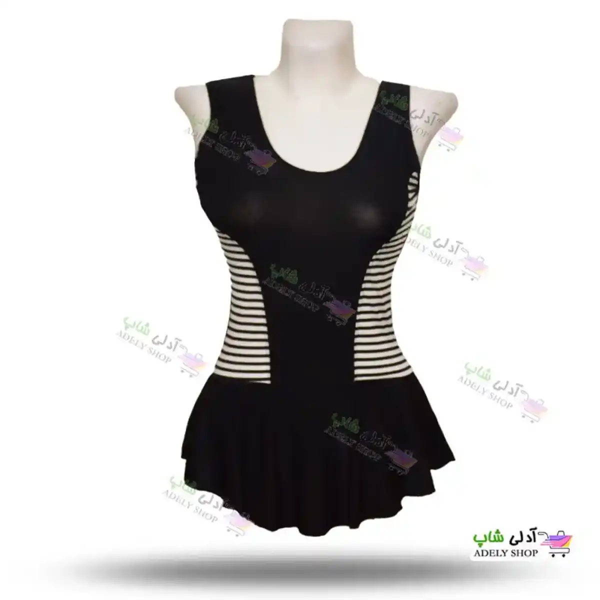 تصویر مایو اسلیپ دامن دار زنانه و دخترانه طرح ملوانی