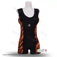 تصویر مایو پادار زنانه و دخترانه طرح دار نارنجی 44تا50