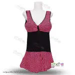 تصویر مایو اسلیپ کاپدار و دامن دار زنانه و دخترانه  ملوانی به همراه کلاه