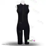 تصویر مایو اسلامی زنانه و دخترانه پادار بلند بدون آستین