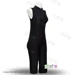 تصویر مایو اسلامی زنانه و دخترانه پادار بلند بدون آستین