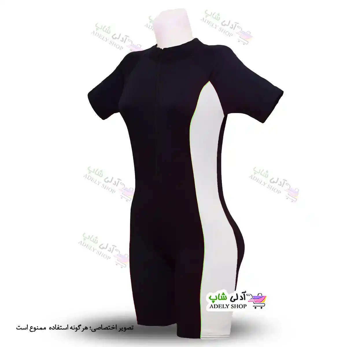 تصویر مایو اسلامی زنانه و دخترانه پادار با پارچه غواصی سفید 42-48