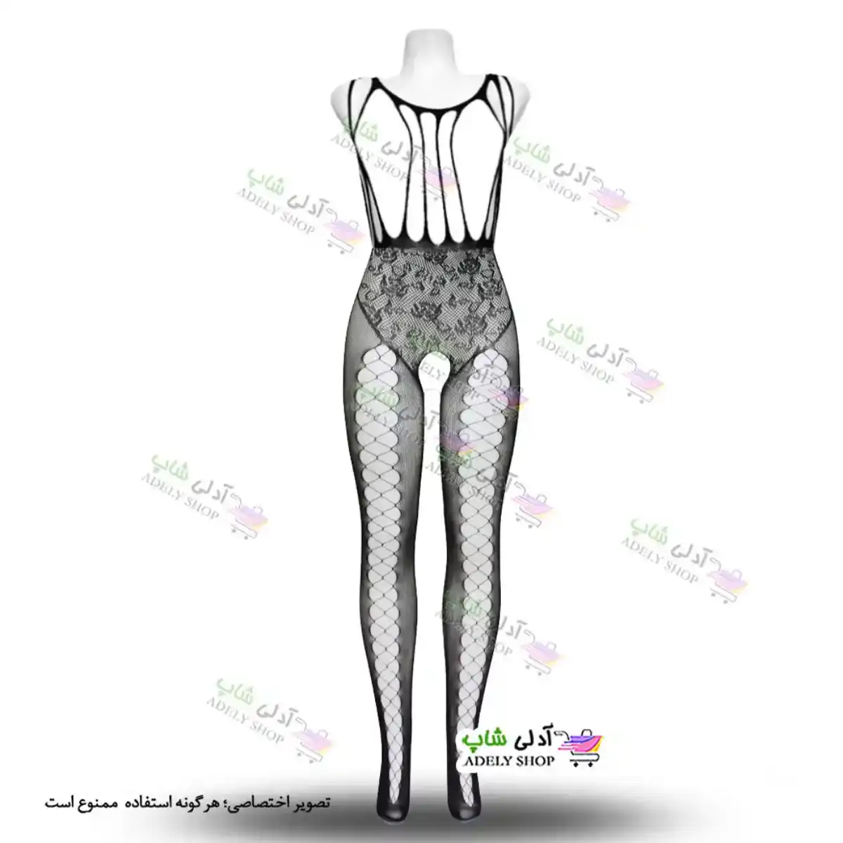 تصویر ست بادی فانتزی و جوراب زنانه