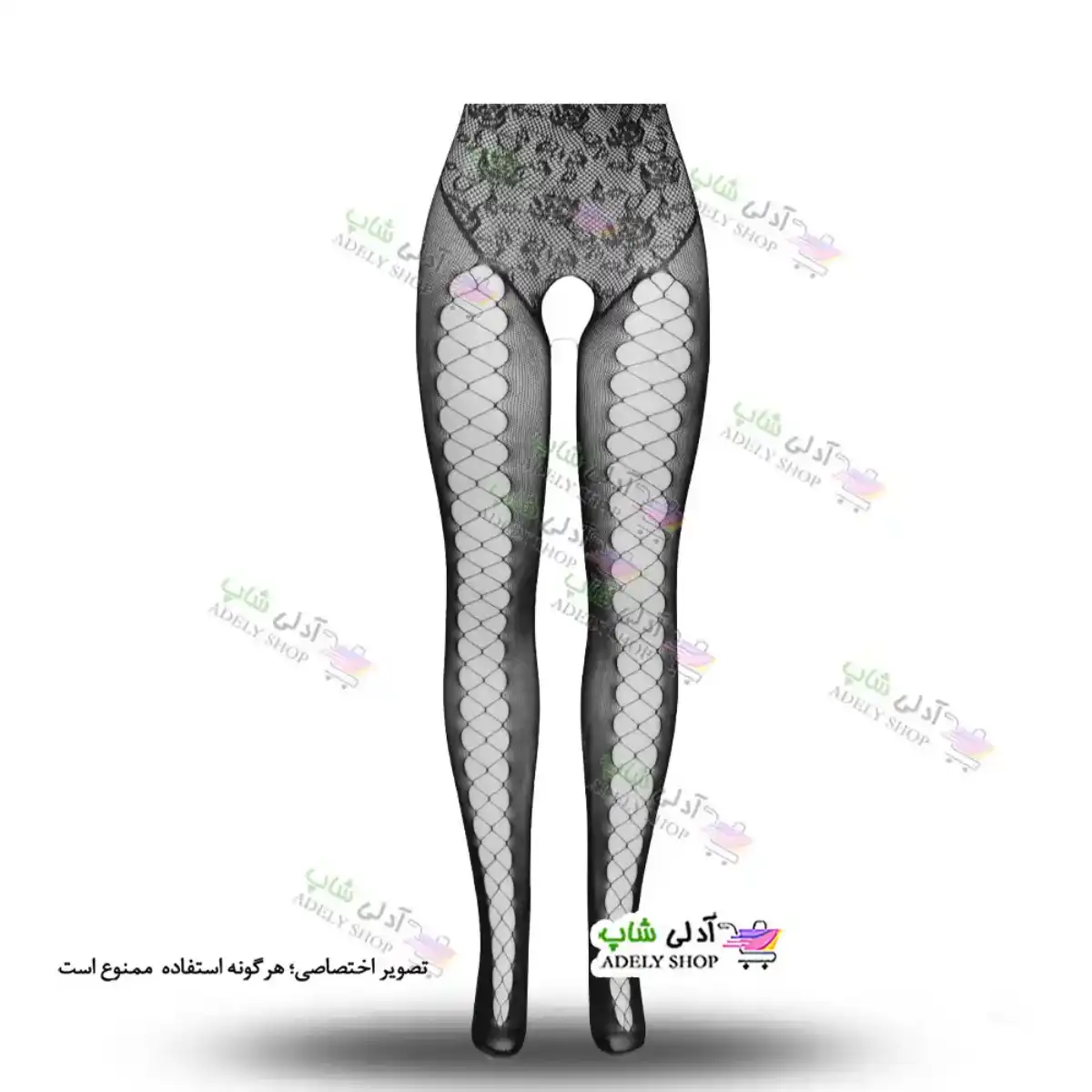 تصویر ست بادی فانتزی و جوراب زنانه