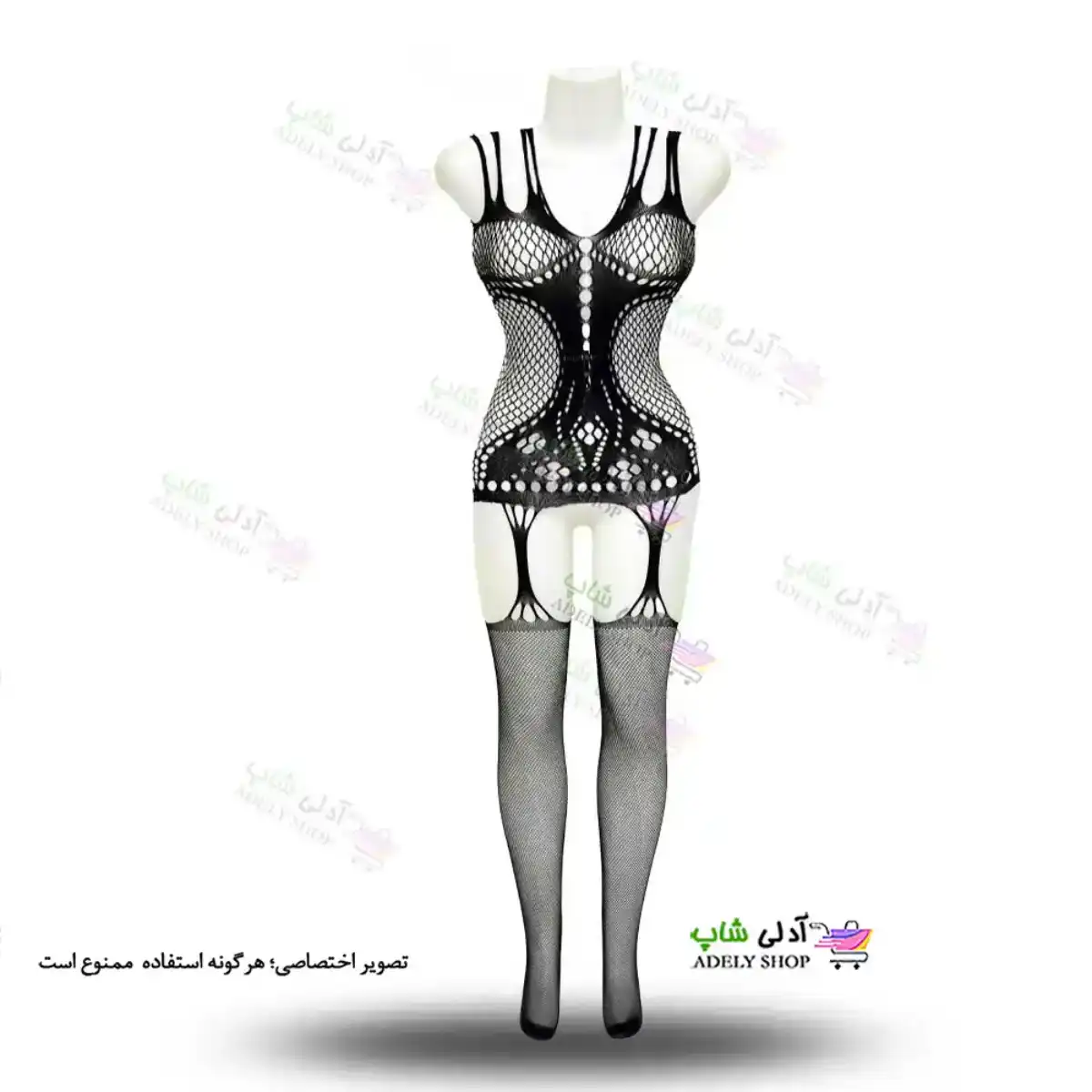 تصویر ست بادی فانتزی و جوراب زنانه 120