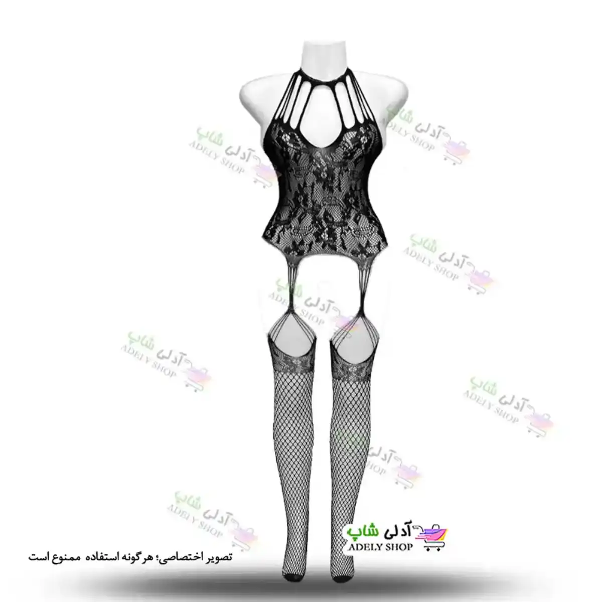 تصویر ست بادی فانتزی و جوراب زنانه 517