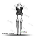 تصویر ست بادی فانتزی و جوراب زنانه 517